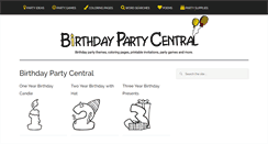Desktop Screenshot of birthdaypartycentral.com